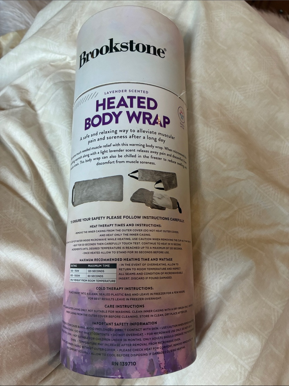 Brookstone Purple and Gray Heated Body Wrap - Picture 2 of 3
